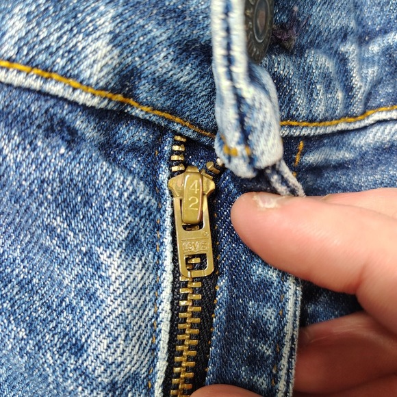 VTG Levis Shorts Men's 33 Blue 517 Cut‎ Off Jean Shorts Made In USA Denim - Picture 6 of 12